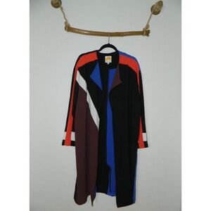C&C CALIFORNIA‎ Jacket  Colorblock Black Blue Orange Long Duster Size X-Large
